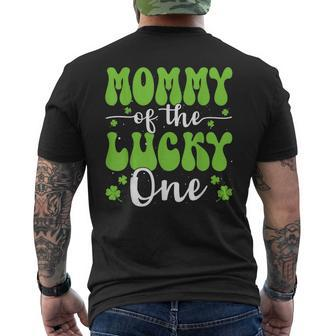 Mommy Of The Lucky One First Birthday St Patrick's Day Men's T-shirt Back Print - Thegiftio UK