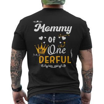 Mommy Of Mr Onederful 1St Birthday First One-Derful Matching Men's T-shirt Back Print - Seseable