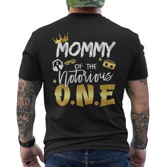 Mommy Of The Notorious One Old School Hip Hop 1St Birthday Men's T-shirt Back Print - Monsterry AU