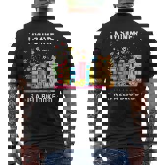 Mon Été Est Réservé Pour Les Amoureux Des Chats Et Des Livres T-shirt imprimé au dos - Cadeauxyz