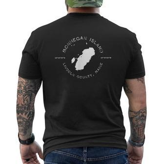 Monhegan Island Maine Retro Vintage Graphic Mens Back Print T-shirt - Seseable