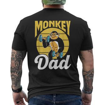 Monkey Dad Animal Monkeys Saying Lover Father Daddy Papa Men's T-shirt Back Print - Monsterry DE