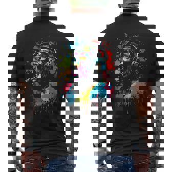 Monkey Hurlant Casque Dj & Lunettes De Soleil Gorilla Fun T-shirt imprimé au dos - Cadeauxyz
