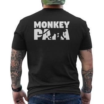 Monkey Papa For Monkey Lover Animal Father Monkey Dad Mens Back Print T-shirt | Mazezy