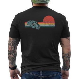 Monster Truck Vintage Retro Sunset Horizon Stripes Lines Men's T-shirt Back Print - Monsterry UK