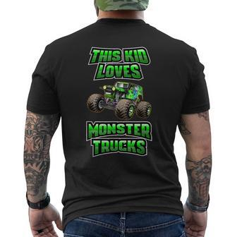 Monster Trucks Are My Jam This Kid Loves Monster Trucks Men's T-shirt Back Print - Thegiftio UK