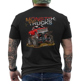Monster Trucks For Toddlers Youth & Adults Retro Vintage Men's T-shirt Back Print - Thegiftio UK