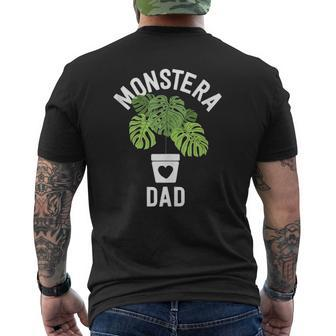 Monstera Dad Plant Dad Plant Daddy Fathers Day Mens Back Print T-shirt | Mazezy DE
