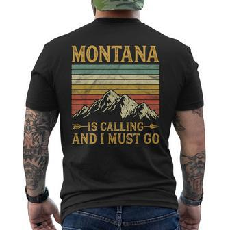 Montana Is Calling And I Must Go Mens Back Print T-shirt - Thegiftio UK