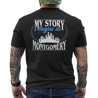 Montgomery Born In Montgomery Men's T-shirt Back Print - Monsterry