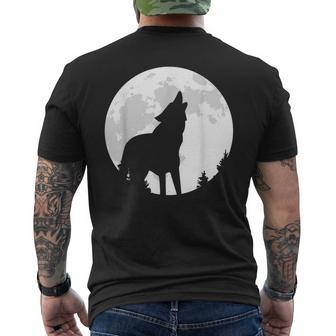 Moon Wolf Men's T-shirt Back Print - Thegiftio UK