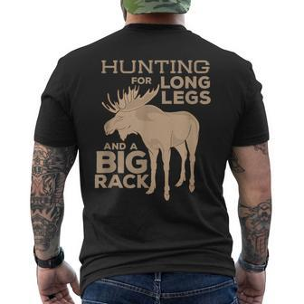Moose Hunting Big Rack Bull Hunter Hunt Season T Men's T-shirt Back Print - Monsterry AU