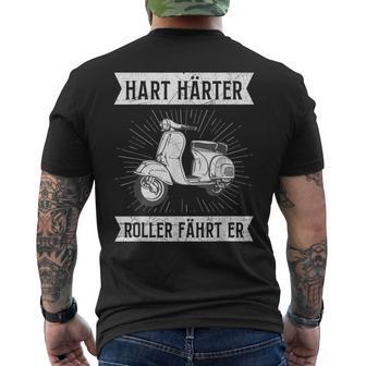 Moped Driver Hard Hardener Scooter Fahrt Er Moped Slogan T-Shirt mit Rückendruck - Seseable