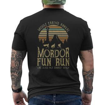 Mordor Fun Run Middle Earths Annual Attractive 2022 Mens Back Print T-shirt - Thegiftio UK