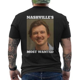 Morgan Hot Nashville's Most Wanted 2024 Shot Photo Men's T-shirt Back Print - Monsterry