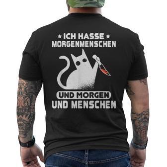 Morgenmuffel Morgen Und Menschen Ich Hasse Morgenschen T-Shirt mit Rückendruck - Seseable