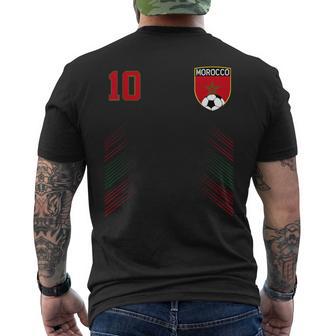 Morocco Ecuador Soccer Moroccan Football Retro 10 Jersey Men's T-shirt Back Print - Monsterry