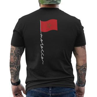 Morocco Flag With Moroccan Name For Moroccans & Love Morocco Men's T-shirt Back Print - Seseable