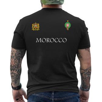 Morocco Flagintage Style Retro Morocco Football Morocco S T-Shirt mit Rückendruck - Geschenkecke