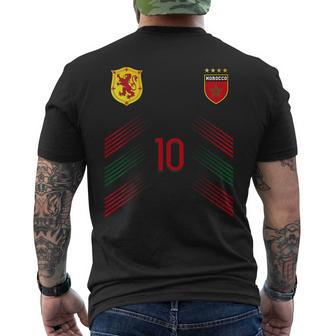 Morocco Soccer Fans Jersey Moroccan Flag Football Men's T-shirt Back Print - Thegiftio UK