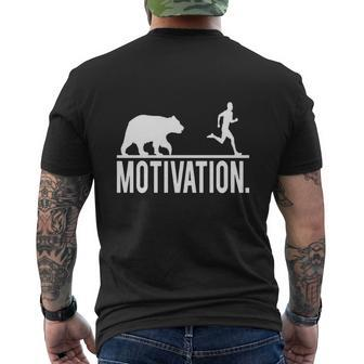 Motivation Bear Chasing Jogger T-Shirts Mens Back Print T-shirt - Thegiftio
