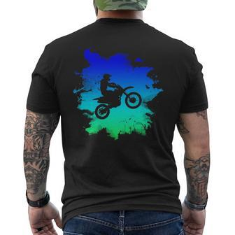 Motocross And Dirt Bike Men's T-shirt Back Print | Mazezy