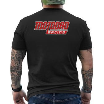 Motocross Moto Dad Racing Father's Day Mens Back Print T-shirt | Mazezy