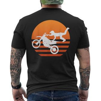 Motocross Sunset Supercross Fmx Dirt Bike Rider Men's T-shirt Back Print - Monsterry CA
