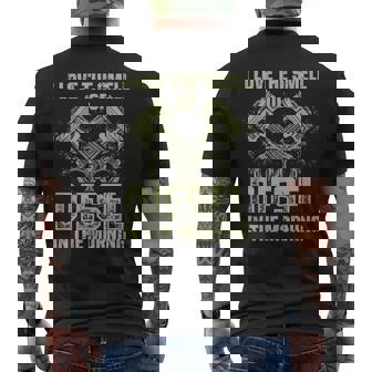 Motor Piston I Love The Smell Of Diesel In The Morning Mens Back Print T-shirt - Thegiftio UK
