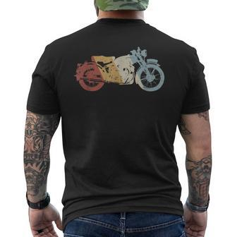 Motorcycle Retro Style Vintage Men's T-shirt Back Print - Monsterry AU