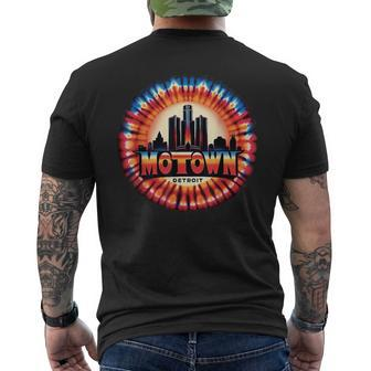 Motown Detroit Tie Dye Vintage Inspired Men's T-shirt Back Print - Thegiftio UK