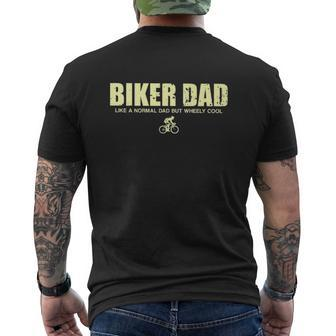 Mountain Biking Dad Mens Back Print T-shirt | Mazezy UK