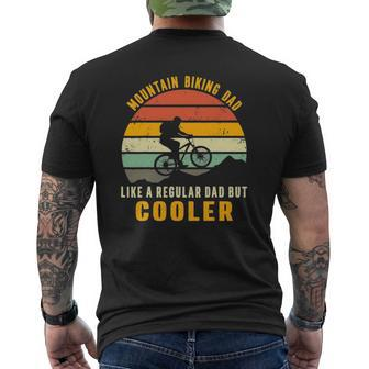 Mountain Biking Dad Like A Regular Dad But Cooler Essential Mens Back Print T-shirt | Mazezy