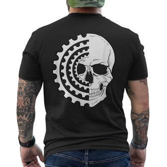 Mountain Biking Skull And Mtb Gear For Crazy Downhiller Men's T-shirt Back Print - Monsterry DE