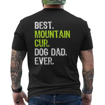 Mountain Cur Dog Dad Fathers Day Dog Lovers Mens Back Print T-shirt | Mazezy