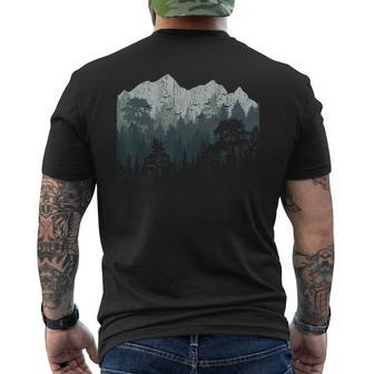 Mountain Nature Hiking Wildlife Trees Outdoor Forest Camping Men's T-shirt Back Print - Seseable