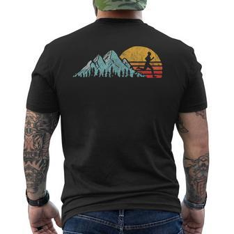 Mountain Runner Retro Style Vintage Running Men's T-shirt Back Print - Monsterry