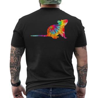 Mouse Tie Dye Vintage Pet Rat Men's T-shirt Back Print - Monsterry