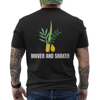 Mover & Shaker Lulav Etrog Sukkot Four Species Jewish Men's T-shirt Back Print - Monsterry UK