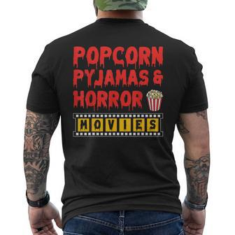 Movie Birthday Night Party Pajama Slumber Popcorn Cinema Men's T-shirt Back Print - Monsterry AU