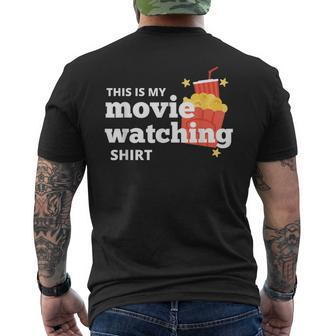 This Is My Movie Watching Popcorn Film Graphic Men's T-shirt Back Print - Monsterry UK