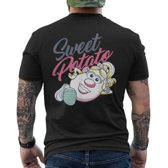 Mr Potato Head Valentine's Day Mrs Sweet Potato Retro Men's T-shirt Back Print - Monsterry UK
