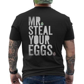 Mr Steal Your Eggs Easter Matching Family For Boys Men's T-shirt Back Print | Mazezy