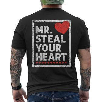 Mr Steal Your Heart Valentines Day Love Boys Men's T-shirt Back Print - Monsterry AU