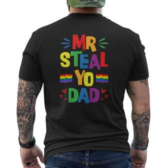 Mr Steal Yo Dad Cute Gay Pride Stuff Flag Aesthetic Mens Back Print T-shirt | Mazezy