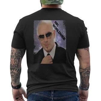 Mr Worldwide Pitbull 1 Mens Back Print T-shirt - Thegiftio UK
