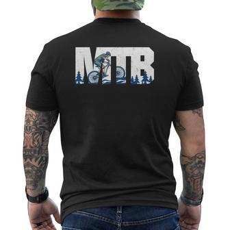 Mtb Mountain Bike Biker For Men Father's Day Dad Mens Back Print T-shirt | Mazezy