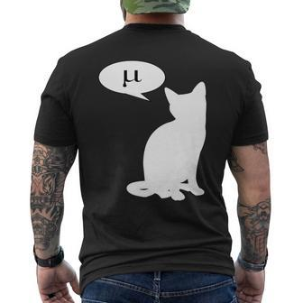 Mu Cat Greek Letter Mew Meow Miu Men's T-shirt Back Print - Monsterry DE