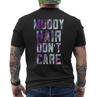 Mud Run Team Muddy Hair Don't Care First 5K Runners Women Men's T-shirt Back Print - Monsterry AU