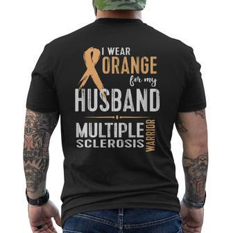 Multiple Sclerosis Ms Awareness Support My Husband Mens Back Print T-shirt - Thegiftio UK